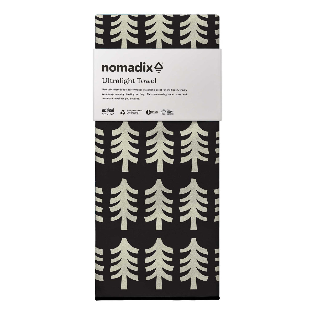 Ultralight Towel Nomadix PKXL-FRPI-103 Travel Towels One Size / Fresh Pines Black and Tan