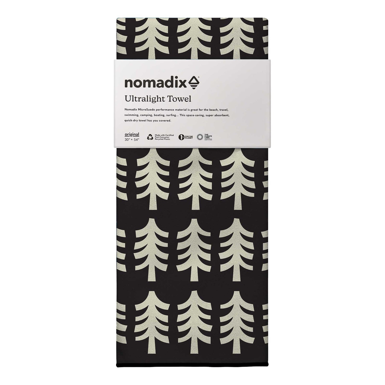 Ultralight Towel Nomadix PKXL-FRPI-103 Travel Towels One Size / Fresh Pines Black and Tan
