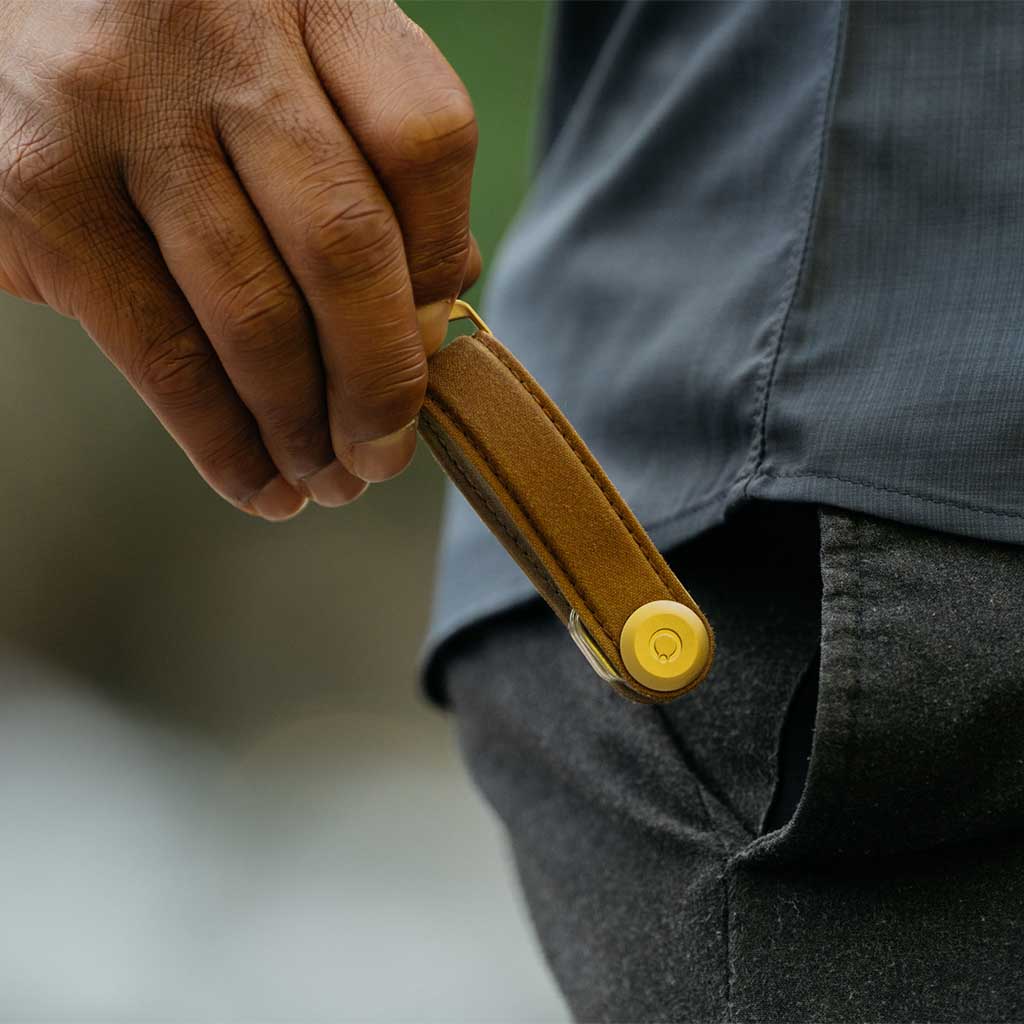 Waxed Canvas Key Organiser Orbitkey KWC2-NVB-107 Keyrings O/S / Navy Blue
