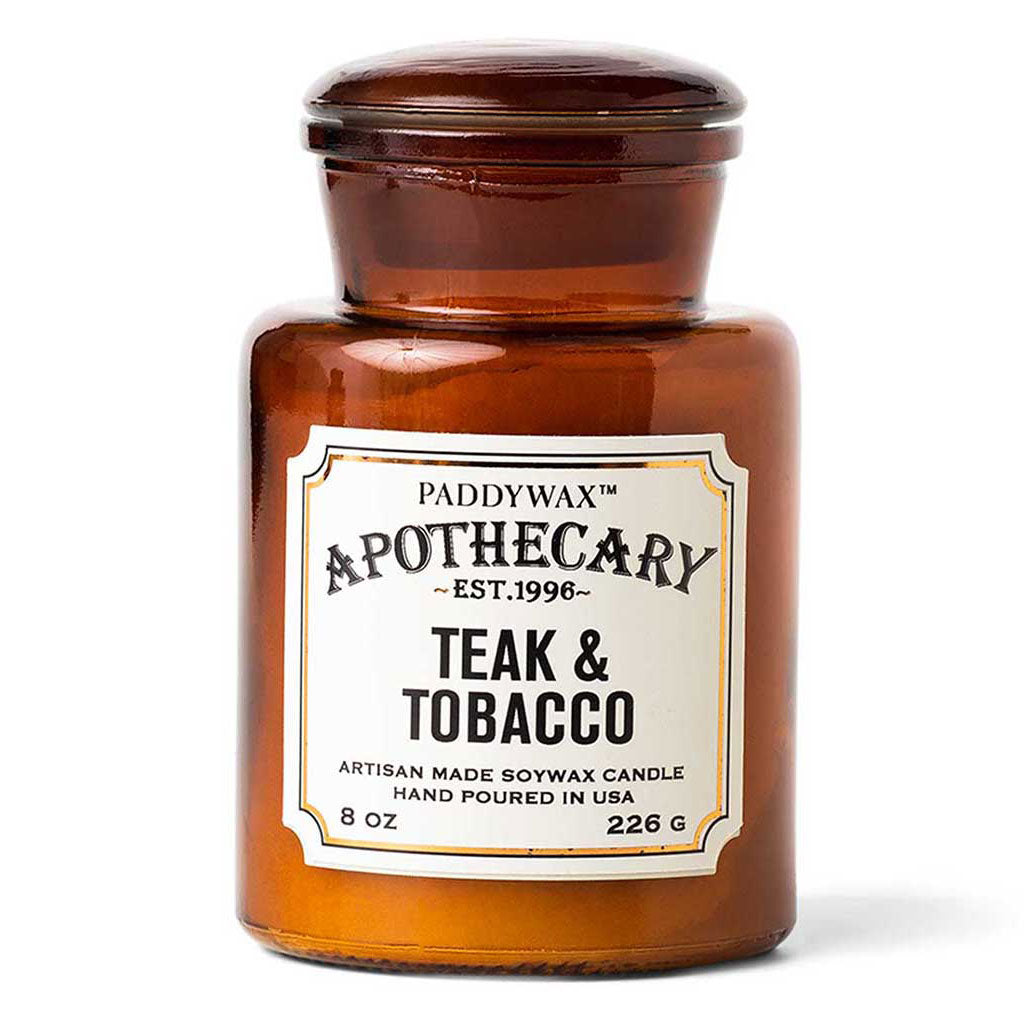 Apothecary Glass Candle | Teak & Tobacco