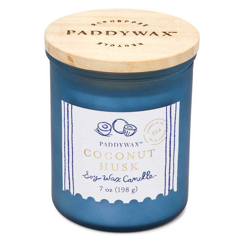 Coastal Glass Candle | Coconut Husk Paddywax CST0803EU Candles 7oz / Sea Blue