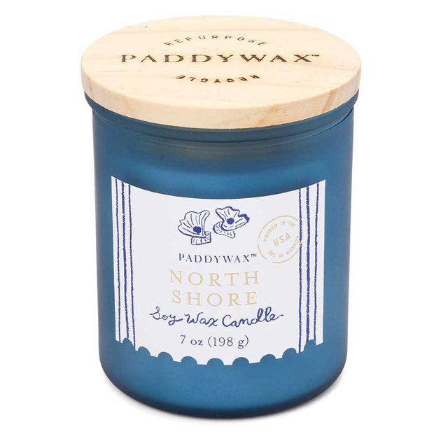 Coastal Glass Candle | North Shore Paddywax CST0801EU Candles 7oz / Sea Blue