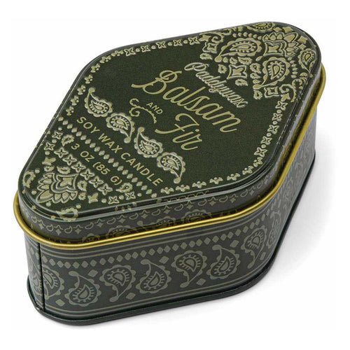 Station Printed Tin | Balsam & Fir Paddywax STN0303EU Candles 3.5oz / Forest Green