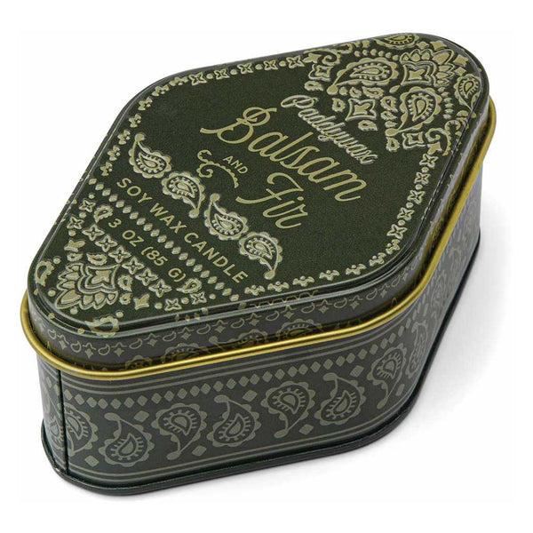 Station Printed Tin | Balsam & Fir Paddywax STN0303EU Candles 3.5oz / Forest Green