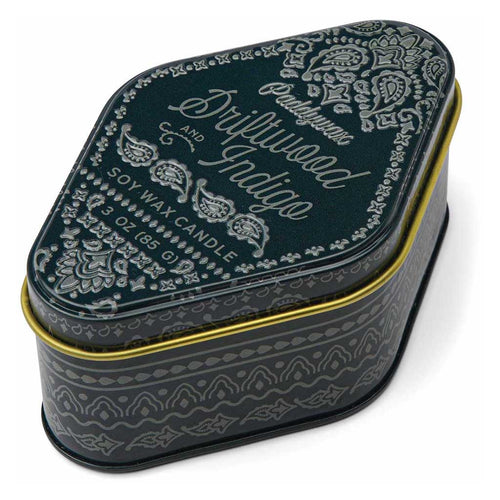 Station Printed Tin | Driftwood & Indigo Paddywax STN0304EU Candles 3.5oz / Indigo