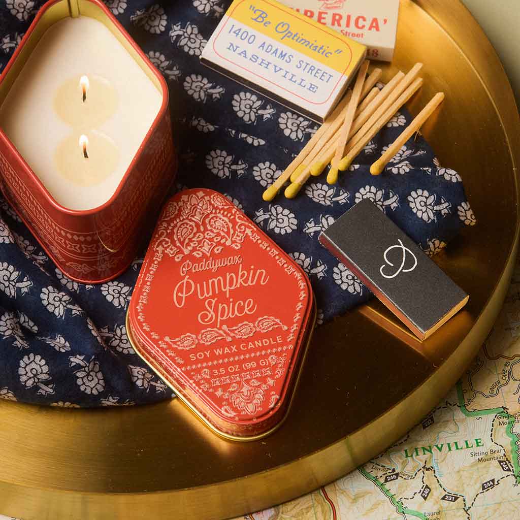 Station Printed Tin | Driftwood & Indigo Paddywax STN0304EU Candles 3.5oz / Indigo