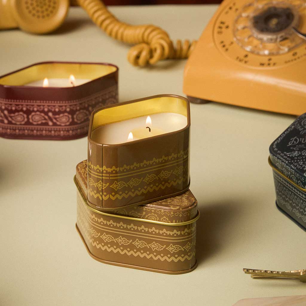 Station Printed Tin | Pumpkin Spice Paddywax STN0302EU Candles 3.5oz / Burnt Orange