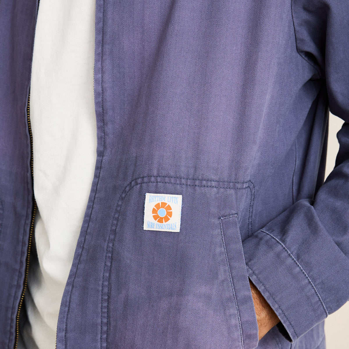 Herringbone Sun Wash Jacket Rhythm Men's Jackets