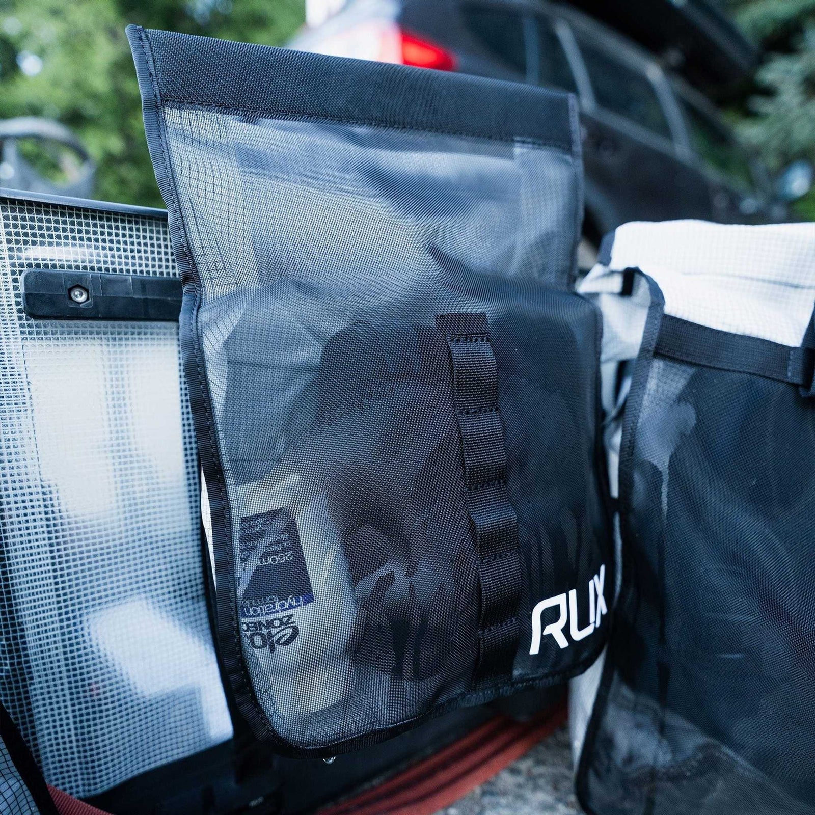 RUX Packing Pocket 2L Mesh RUX PK0824-A35M Camp Storage Bags 2L / White With Black Grid