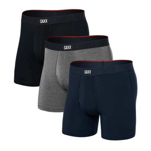 Vibe Xtra Boxer Brief Fly 3 Pack SAXX Underwear Men's Underwear