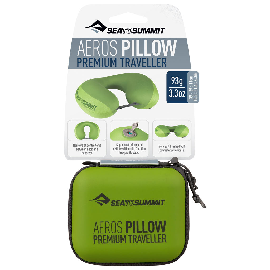 Aeros Premium Traveller Pillow Sea to Summit APILPREMYHALI Pillows Traveller / Lime