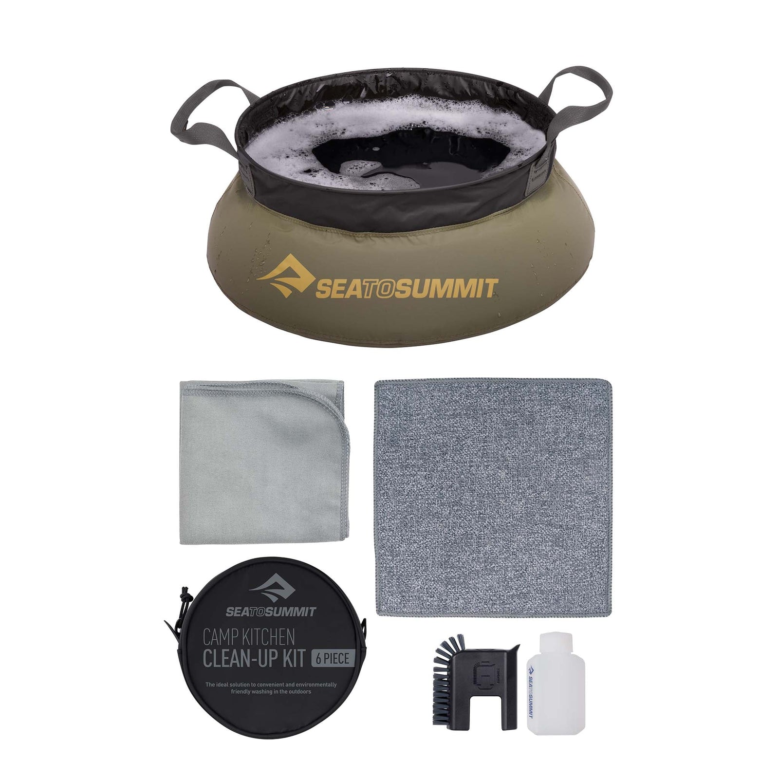 Camp Kitchen Clean-Up Kit Sea to Summit 53701 Cooking Accessories One Size / Green