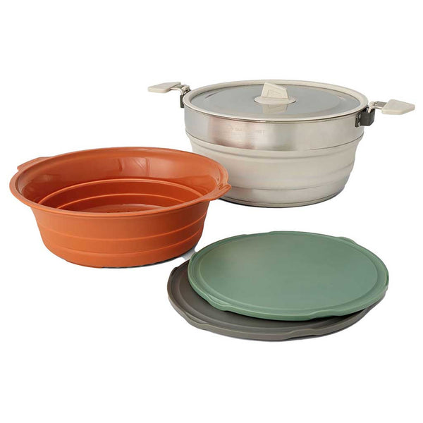 Detour Essentials Camp Kitchen Kit 5L Pot Set Sea to Summit ACK026031-122106 Camp Cook Sets 4 Piece / Multi