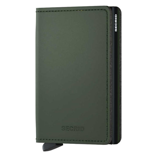 Slimwallet Matte Secrid sm-green-black Wallets One Size / Green/Black