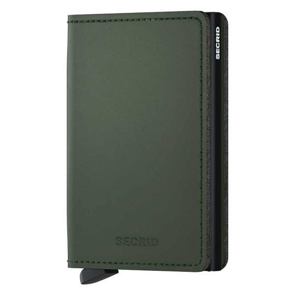 Slimwallet Matte Secrid sm-green-black Wallets One Size / Green/Black