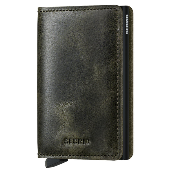 Slimwallet Vintage Secrid sv-olive-black Wallets One Size / Olive/Black