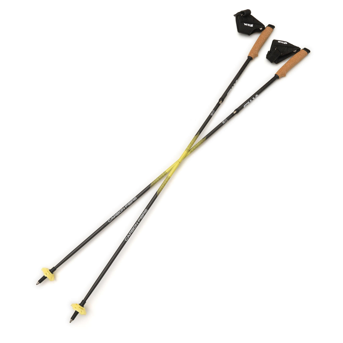 Running Poles Carbon Z | Fixed | 115cm Silva 38606 Walking Poles 115cm / Black/Yellow