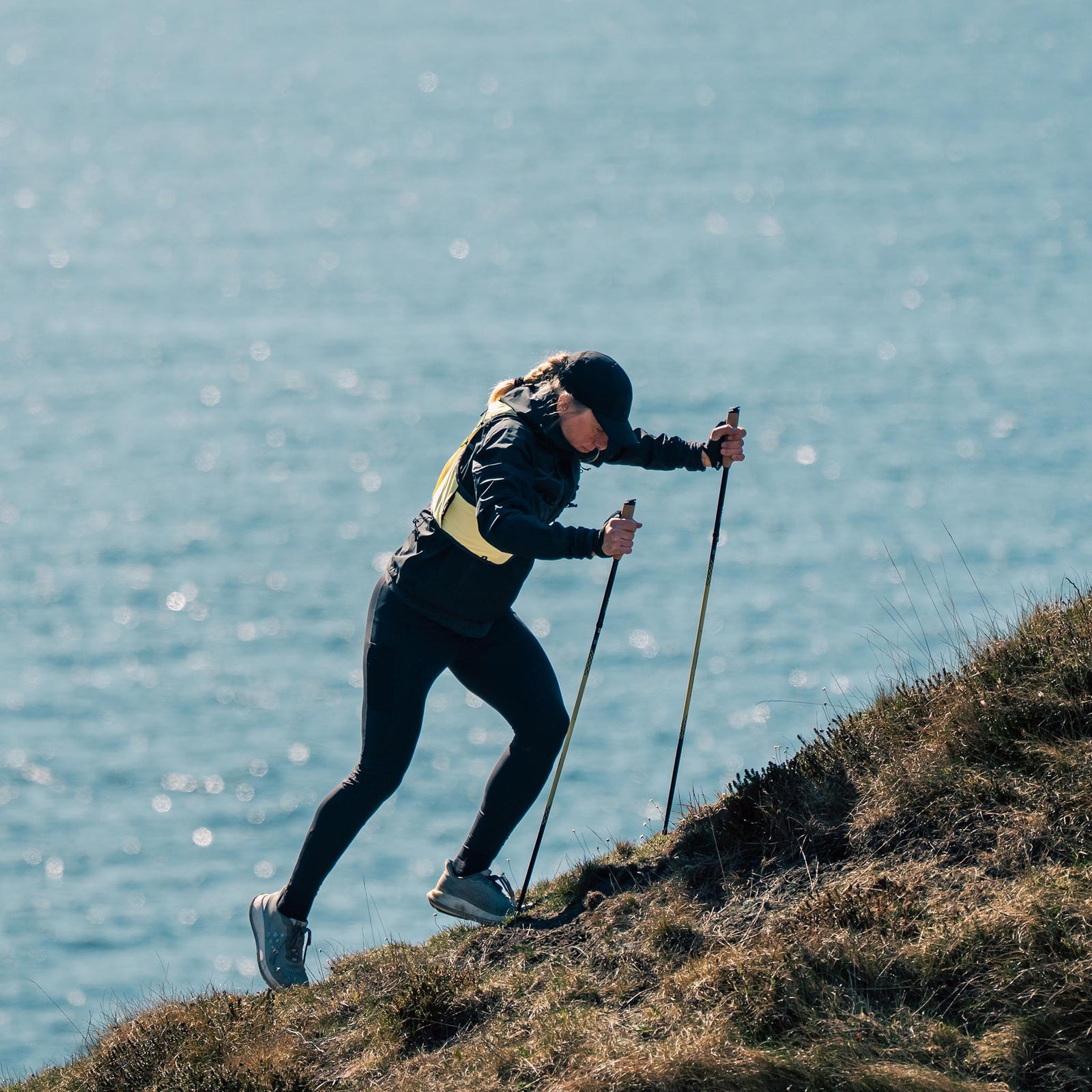 Running Poles Carbon Z | Fixed | 130cm Silva 38609 Walking Poles 130cm / Black/Yellow