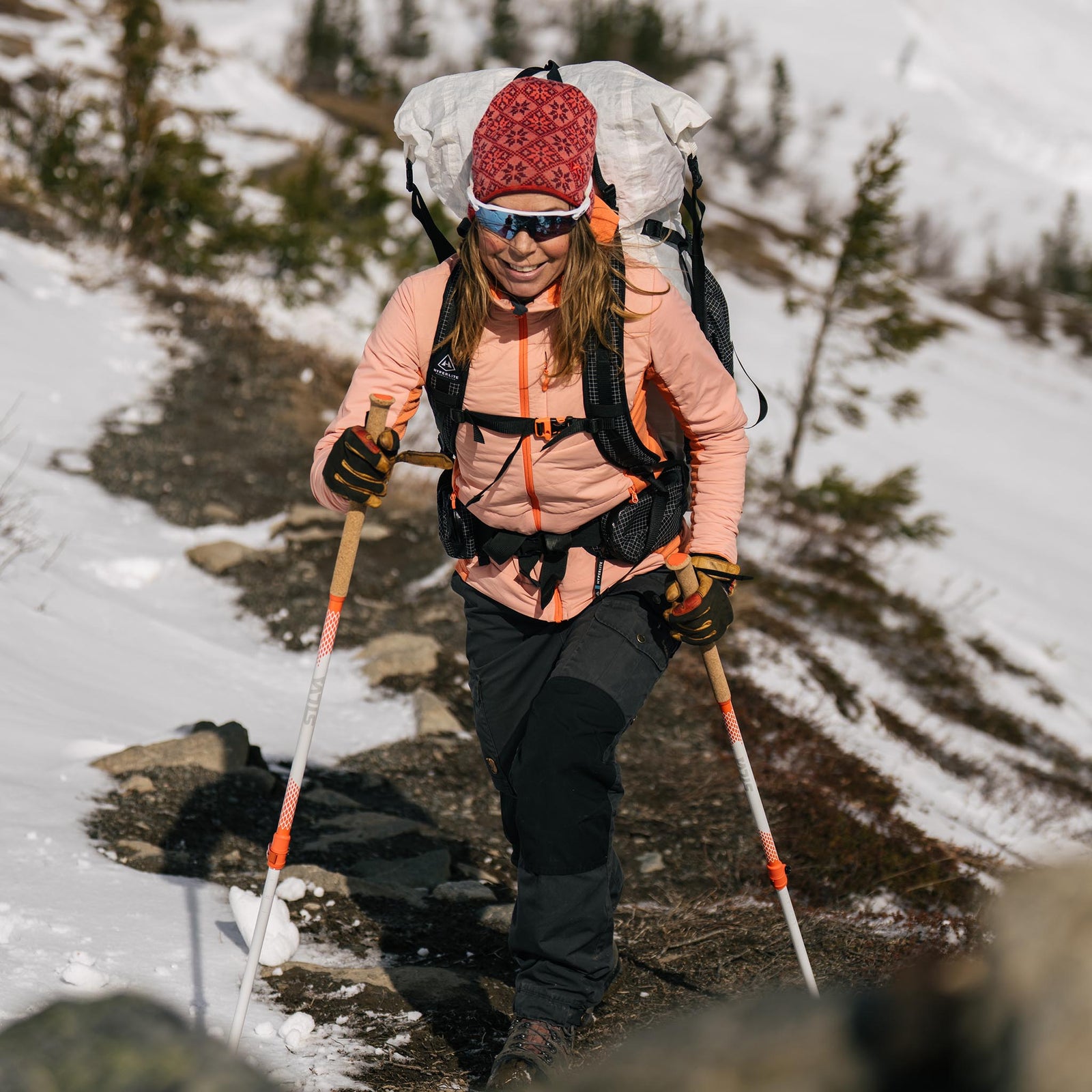 Trekking Poles Alu All Season | Alpine | Tele | 82-145cm Silva 38613 Walking Poles 82-145cm / White/Orange
