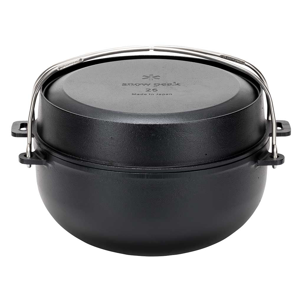 Cast Iron Oven 26cm Snow Peak CS-520 Dutch Ovens 26cm / Black
