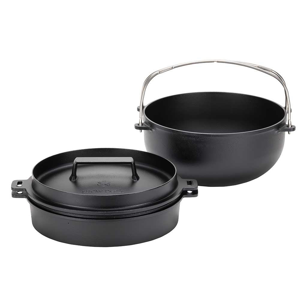 Cast Iron Oven 26cm Snow Peak CS-520 Dutch Ovens 26cm / Black