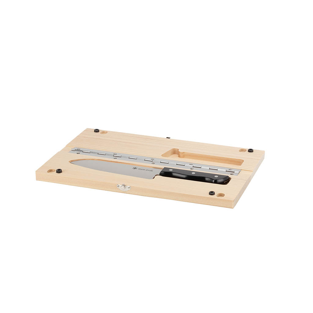Cutting Board Set Snow Peak CS-208 Cooking Accessories L / Natural Wood/Stainless Steel