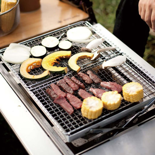Snow Peak | Grill Stainless Half Pro | Fireplace Grill