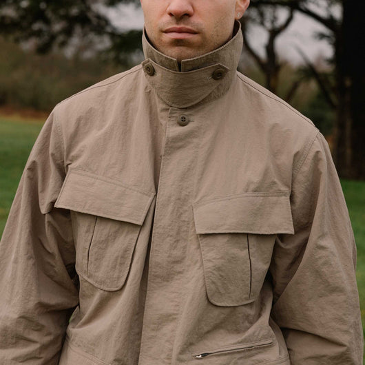 Snow Peak | Nylon Washer Jacket | Military Style Jacket | Greige