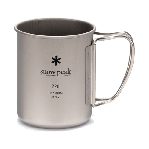 Titanium Single Mug 220 ml Snow Peak MG-141 Cups 220ml / Titanium