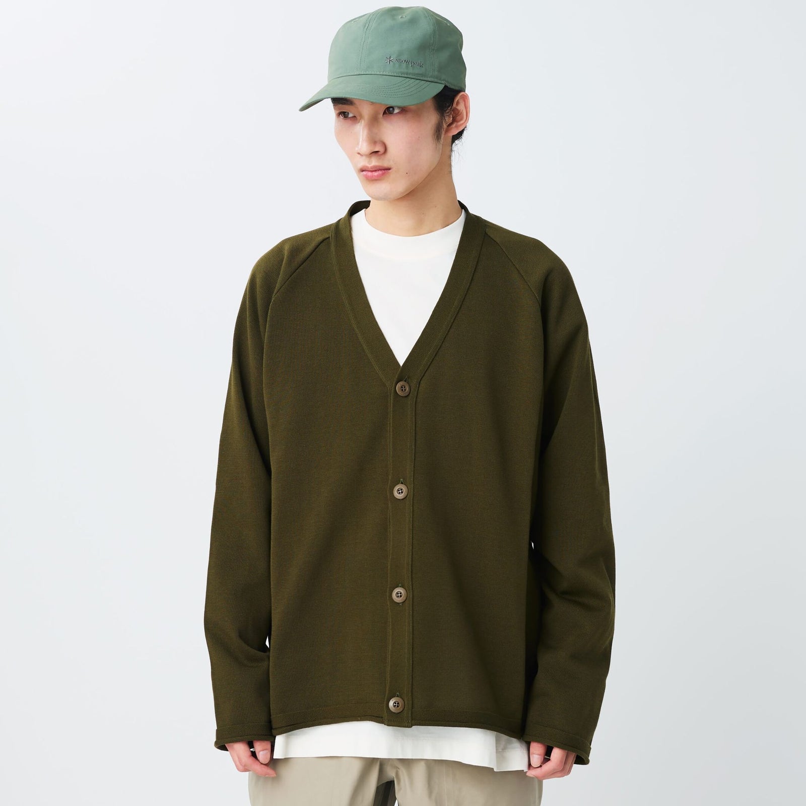 Water-Repellent Knit Cardigan Snow Peak Unisex Cardigans