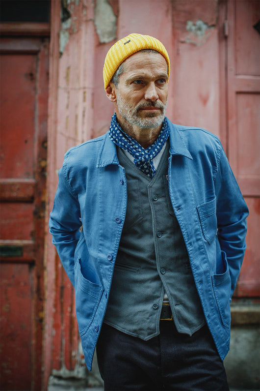&SONS | Blue Bolt Chore Jacket | French Work Jacket | Classic