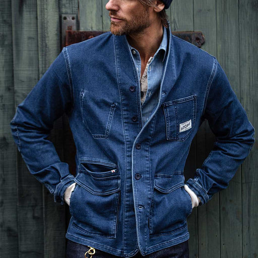 Mens denim shop barn coat