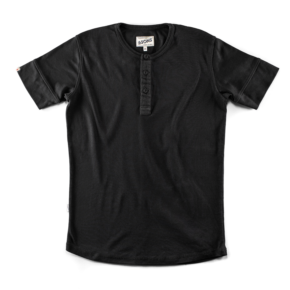 New Elder Henley Short Sleeve Shirt &amp;SONS Men's Henleys