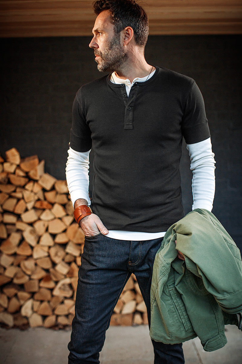 New Elder Henley Short Sleeve Shirt &SONS Men's Henleys