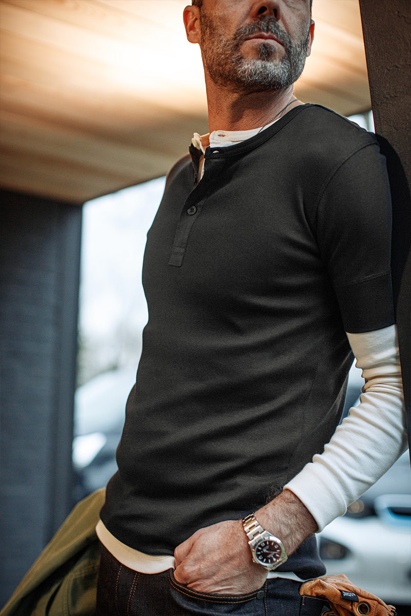 New Elder Henley Short Sleeve Shirt &SONS Men's Henleys