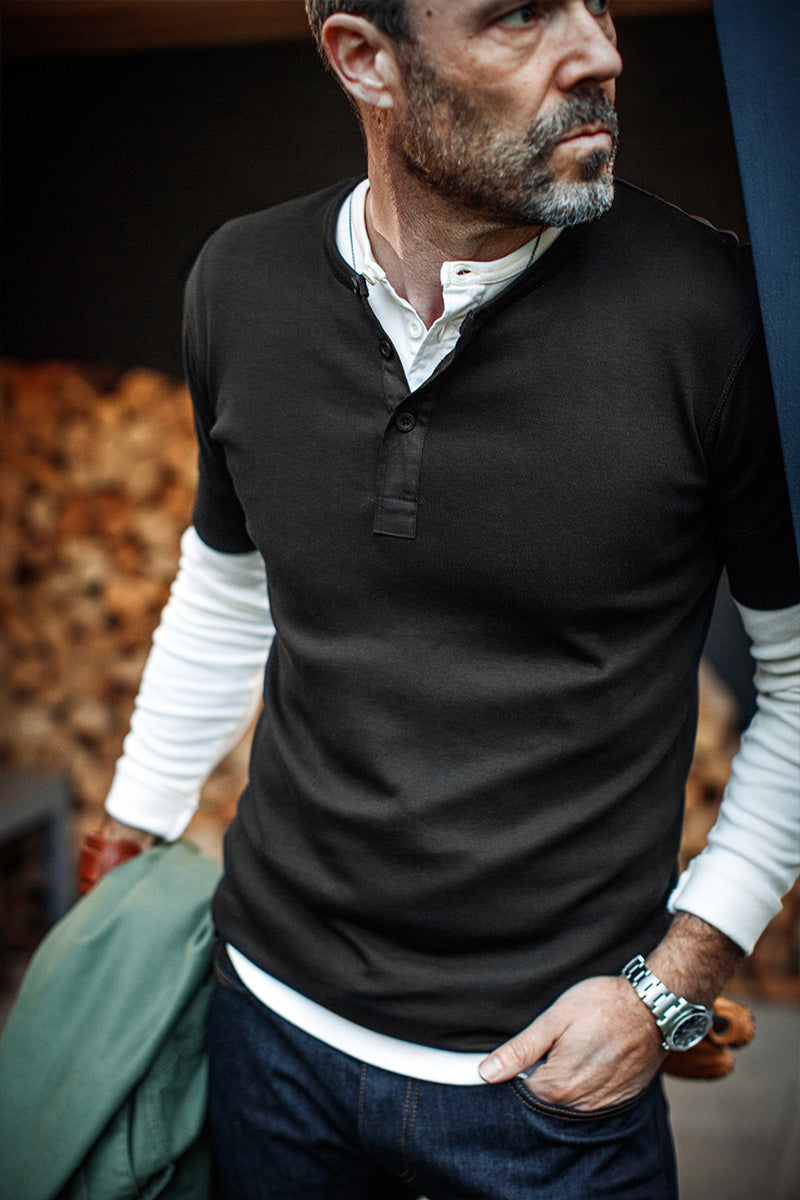 New Elder Henley Short Sleeve Shirt &SONS Men's Henleys
