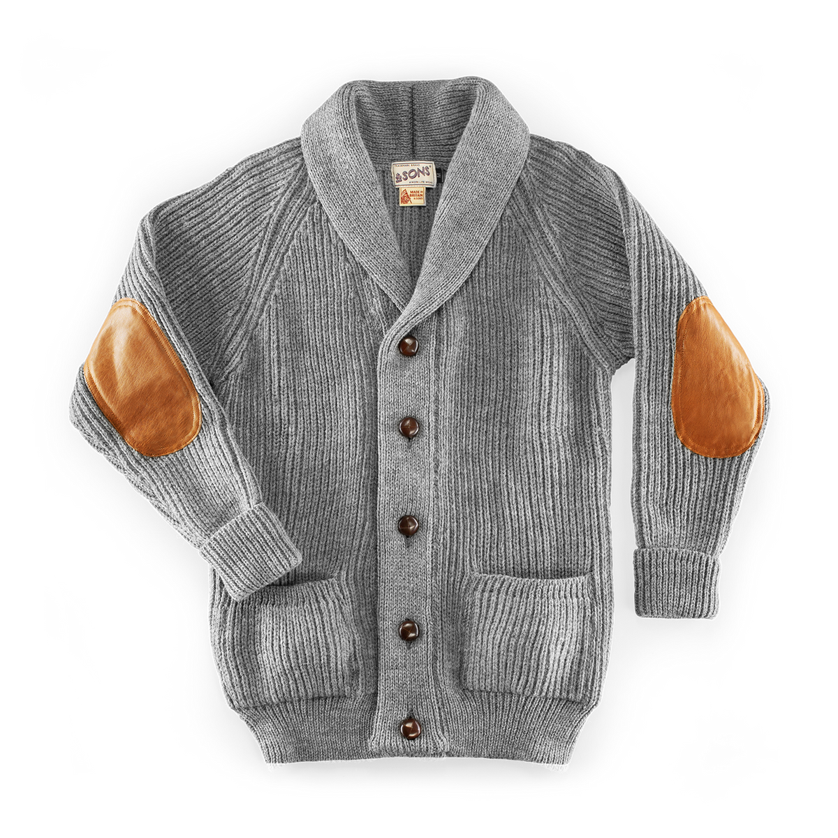 Pioneer British Wool Cardigan &amp;SONS Men's Knitted Cardigans