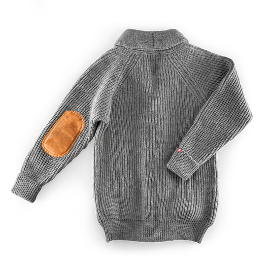 &SONS | Pioneer British Wool Cardigan | Woollen Cardigan | Grey