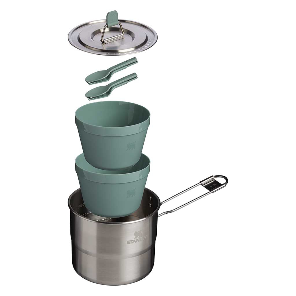 Wildfare Go Two Bowl Cookset Stanley 10-09997-020 Camp Cook Sets One Size / Shale/Charcoal