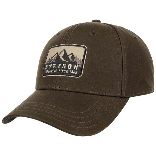 Baseball Cap | Waxed Cotton Stetson 7721181-6-OS Caps & Hats One Size / Dark Chocolate
