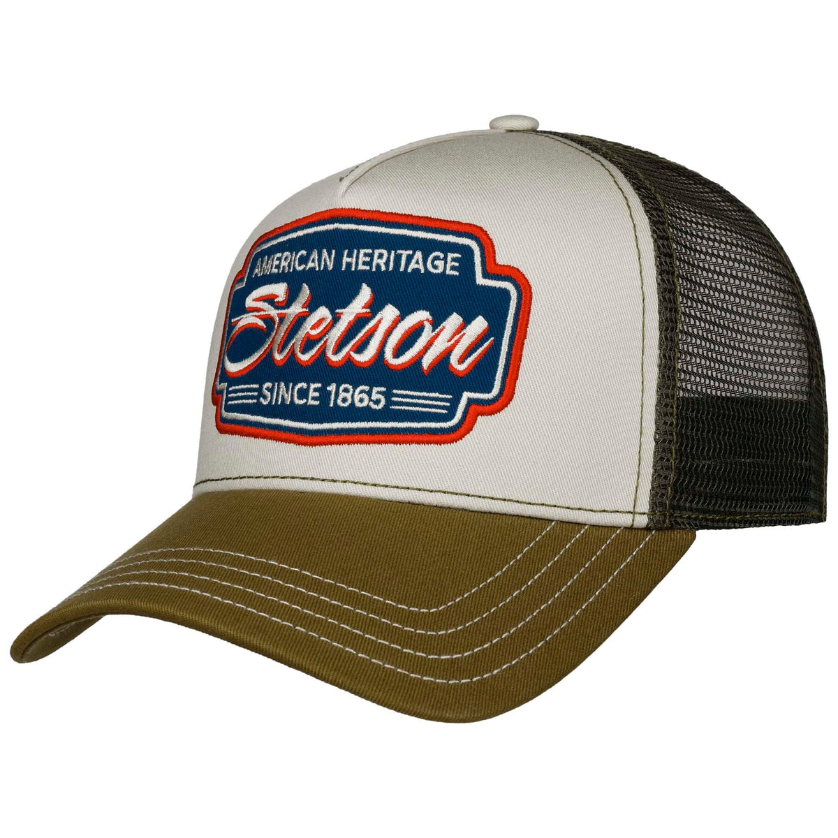 Trucker Cap | Classic Race Stetson 7741170-49-OS Caps &amp; Hats One Size / Olive/Yellow