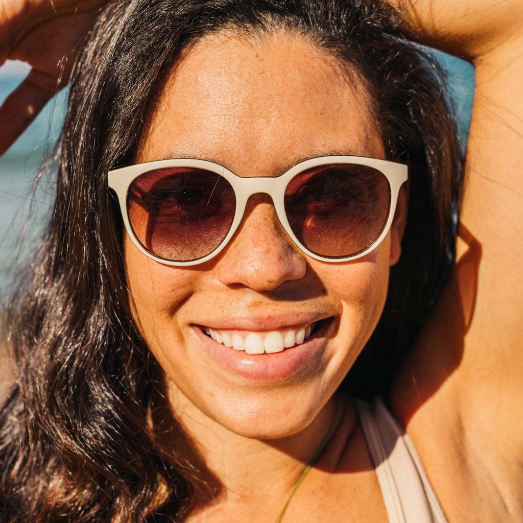 Makani Sunski SUN-MK-ISS Sunglasses One Size / Ivory Sepia