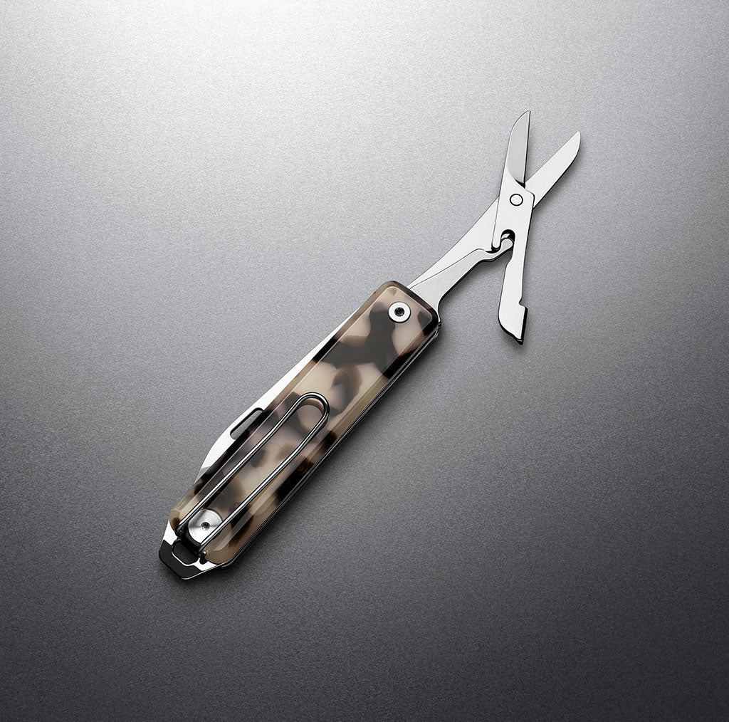 The Ellis | Scissors | Straight Blade The James Brand KN119236-00 Pocket Knives One Size / Desert Tortoise/Eco Acetate