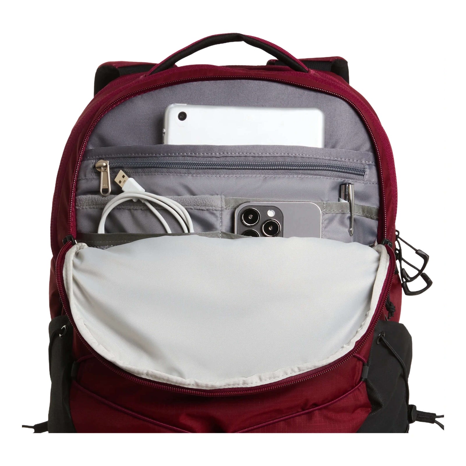 Borealis Backpack The North Face NF0A52SERH1-OS Backpacks 28L / Burgundy Crush/TNF Black