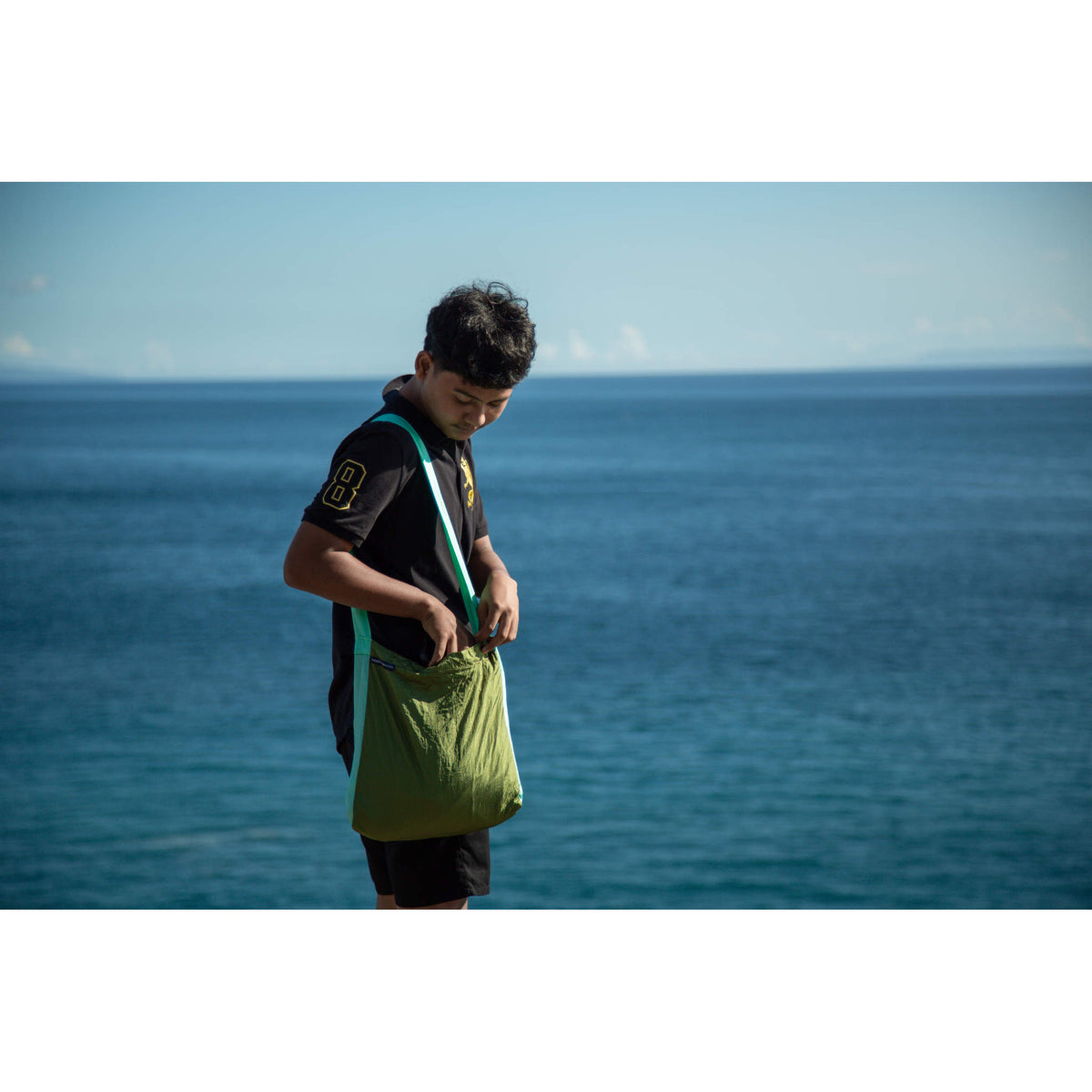 Eco Bag Ticket To The Moon TMEBS8988 Tote Bags 10L / Petrol Green/Exotic Ocean