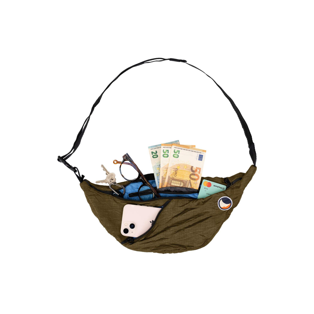 Sling Bag | Premium Ticket To The Moon TMSLBPR43 Sling Bags One Size / Olive Brown