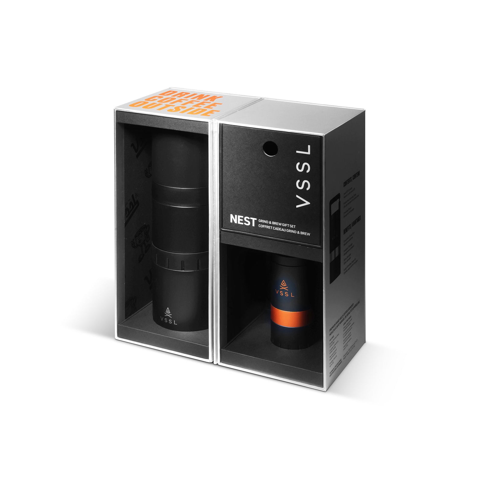 Nest Pour-Over Kit + Java G25 Grinder Gift Set VSSL B243002-000 Coffee Makers One Size / Black/Carbon