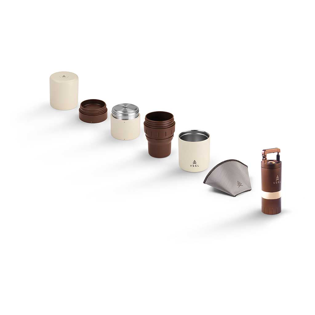 Nest Pour-Over Kit + Java G25 Grinder Gift Set VSSL B145251-000 Coffee Makers One Size / Cream/Coffee