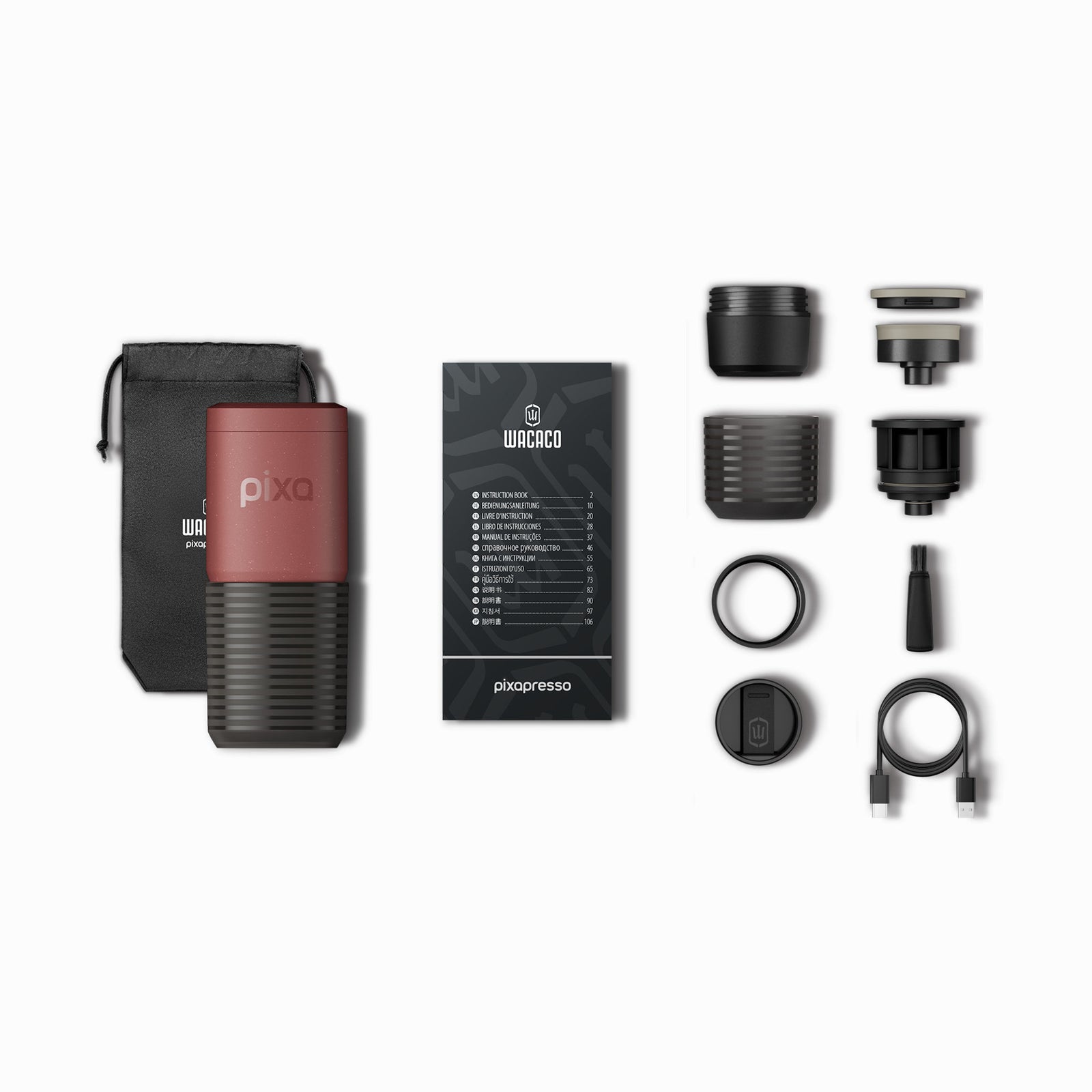 Pixapresso Wacaco 4897066231068 Coffee Makers One Size / Tuscan Red