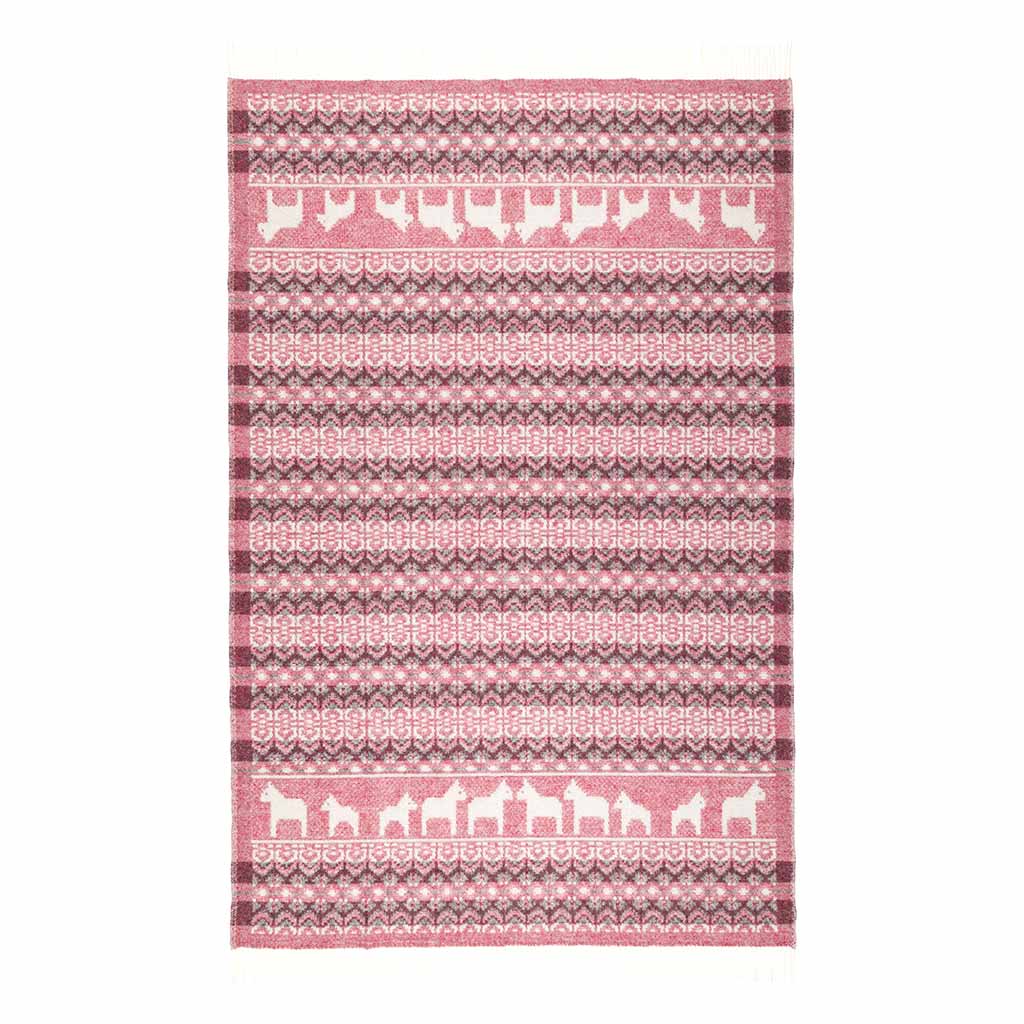 Dalarna Wool Blanket Öjbro Vantfabrik ODAL11UP130220 Blankets 130 x 220 cm / Red Multi